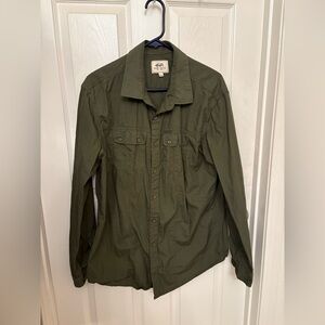 Ecko Unlimited Dark Olive Green Shirt Jacket Size Large